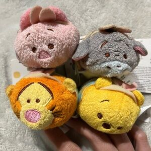 Disney Tsum Tsum Plush Toys - Pink, Gray, Orange, Yellow